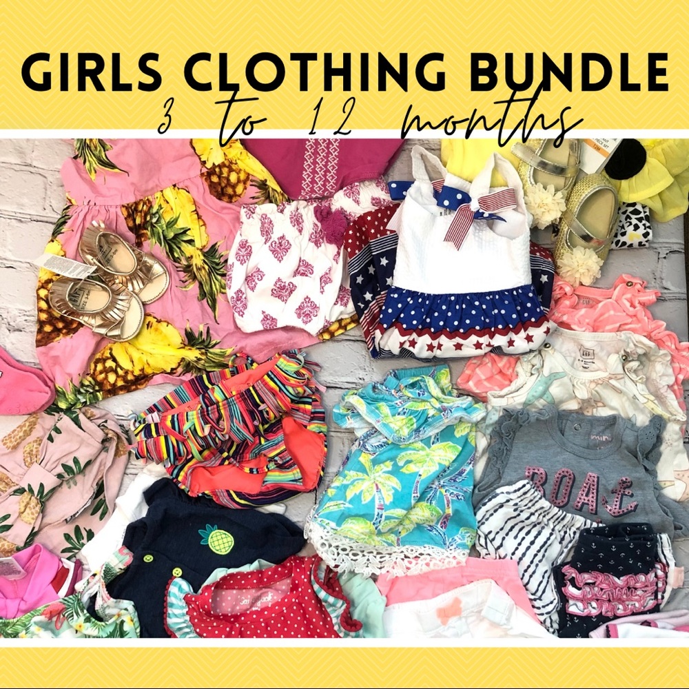 Girls clothing bundle - 3-6 month, 6-9 month,  12 month